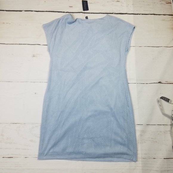 new Conrad C Womens suede Blue shift dress soze 10 - Picture 3 of 8